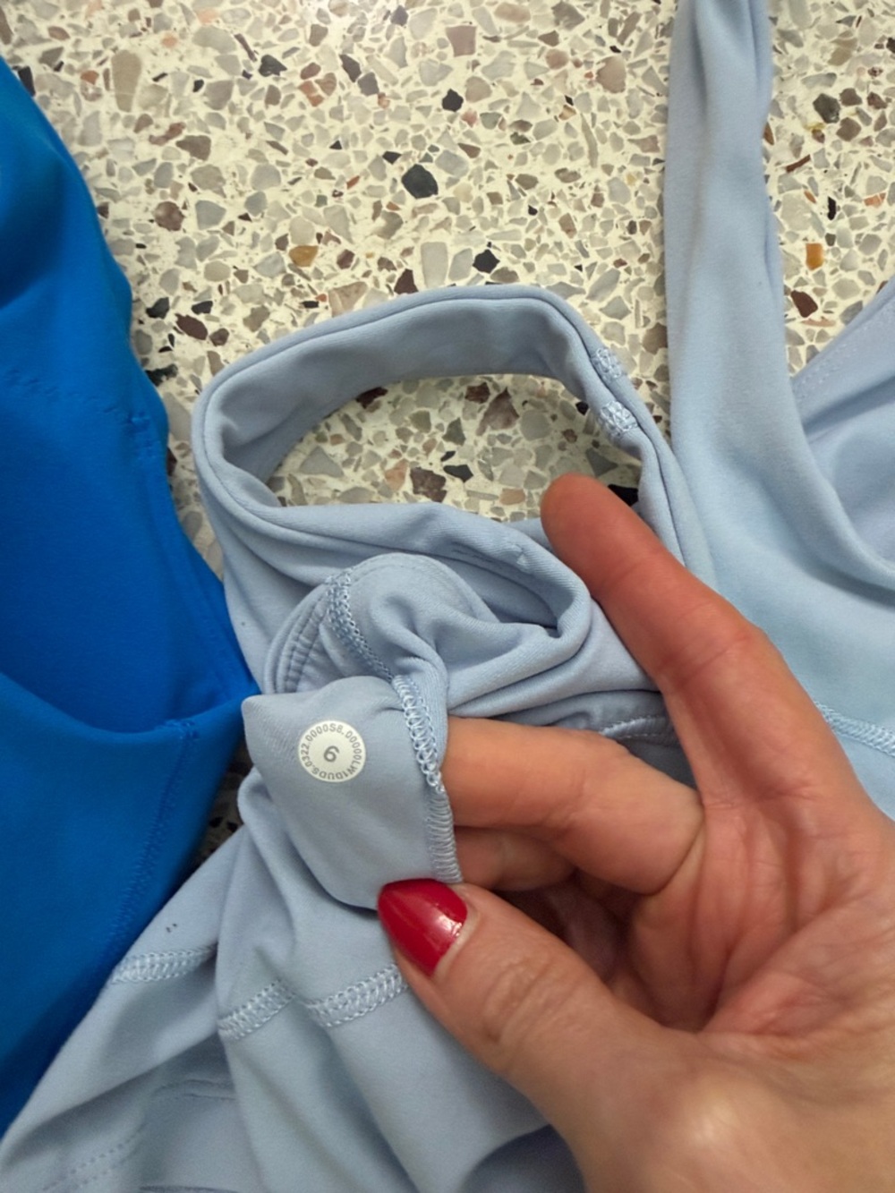 Lot of two Lululemon blue align tank tops built in bra with pads 6 - Picture 4 of 4